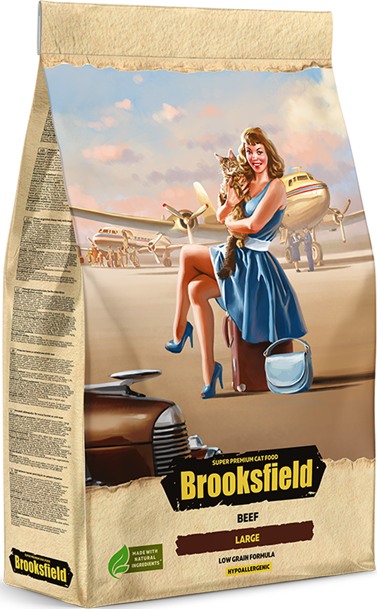 Полнорационный корм для взрослых кошек крупных пород